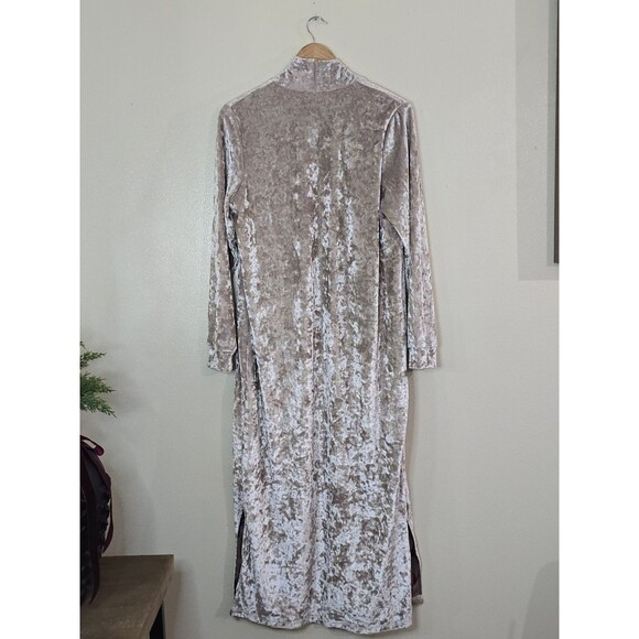 Panache Apparel Crushed Velvet Duster Cardigan Small Maxi Boho Chic Cabincore - Picture 8 of 15